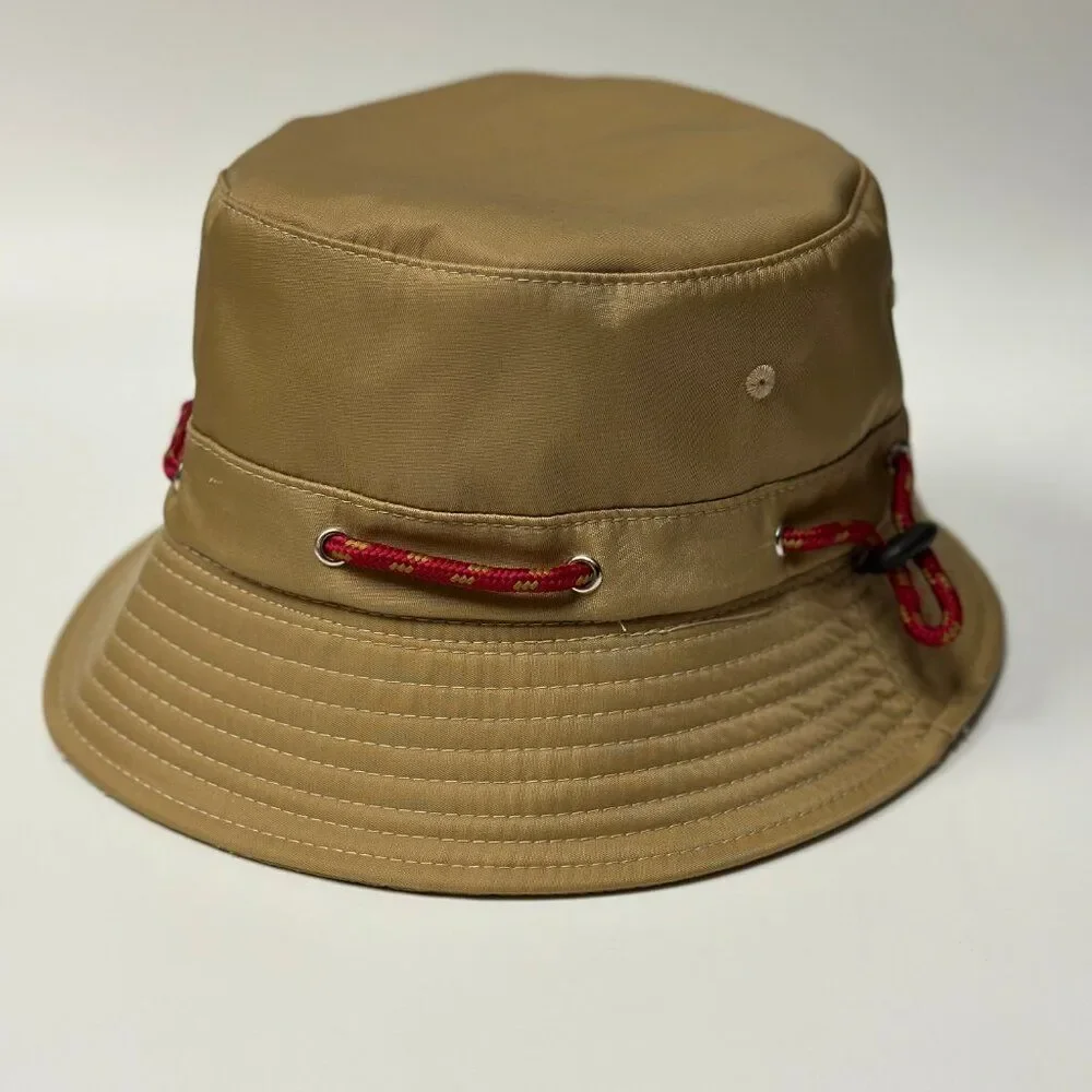By Anthropologie Nylon Sport Bucket Hat Tan OSFA